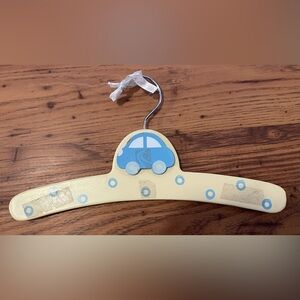 Blue Wooden Car Kids Hanger